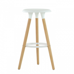 Барный стул Barneo N-19 Modern интерьерный белый в Надыме - nadym.mebel24.online | фото
