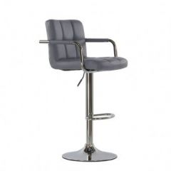 Барный стул Barneo N-69 Kruger Arm Серый в Надыме - nadym.mebel24.online | фото