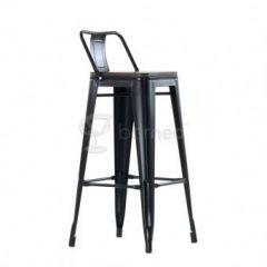 Барный стул N-238 Tolix Wood style Черный в Надыме - nadym.mebel24.online | фото