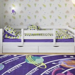 Детская кровать из массива березы Соня-5 (Белый/Лак) в Надыме - nadym.mebel24.online | фото