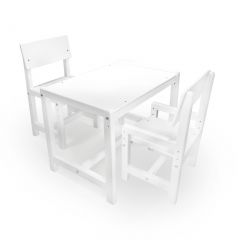 Детский растущий комплект стол и два стула  Я САМ "Лофт" (Белый, Белый) в Надыме - nadym.mebel24.online | фото 2