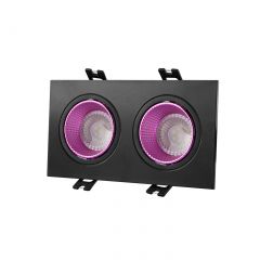 DK3072-BK+PI Встраиваемый светильник, IP 20, 10 Вт, GU5.3, LED, черный/розовый, пластик в Надыме - nadym.mebel24.online | фото