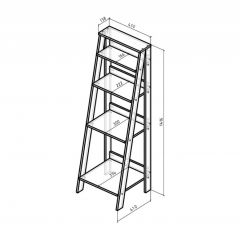 Этажерка лофт (белый) в Надыме - nadym.mebel24.online | фото 3