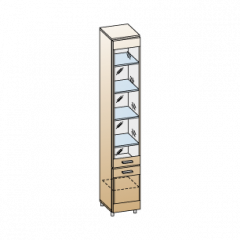 Гостиная Камелия Композиция 1 (Гикори Джексон светлый) в Надыме - nadym.mebel24.online | фото 3