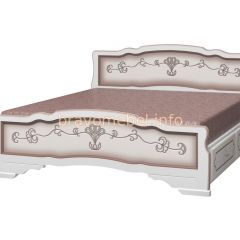 КАРИНА-6 Кровать из массива 1800 (Дуб молочный) с 2-мя ящиками в Надыме - nadym.mebel24.online | фото