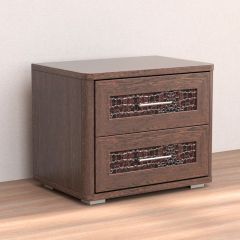 Кэт-4 Тумба 2 ящ (МДФ Венге/Экокожа Caiman коричневый) в Надыме - nadym.mebel24.online | фото