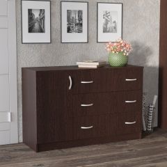Комод Лофт (3 ящика/1 дверца) Венге в Надыме - nadym.mebel24.online | фото