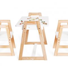 Комплект детской мебели стол и  два стула Я САМ "Лофт-Дуо" (Белый) в Надыме - nadym.mebel24.online | фото
