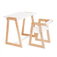 Комплект детской мебели стол и  два стула Я САМ "Лофт-Дуо" (Белый) в Надыме - nadym.mebel24.online | фото 8