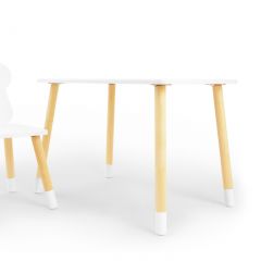 Комплект детской мебели стол и стул Корона (Белый/Белый/Береза) в Надыме - nadym.mebel24.online | фото 2