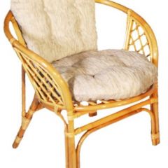 Кресло Багама, подушки светлые обычные шенил (Мёд) в Надыме - nadym.mebel24.online | фото