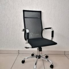 Кресло Barneo K-111H для персонала (черная сетка) в Надыме - nadym.mebel24.online | фото