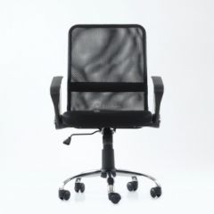 Кресло Barneo K-147 для персонала (черная ткань и сетка) в Надыме - nadym.mebel24.online | фото 4