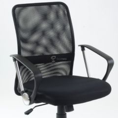 Кресло Barneo K-147 для персонала (черная ткань и сетка) в Надыме - nadym.mebel24.online | фото 6