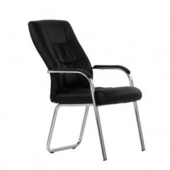 Кресло Barneo K-15 для посетителей и переговорных (черный) в Надыме - nadym.mebel24.online | фото