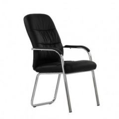Кресло Barneo K-16 для посетителей и переговорных (черный) в Надыме - nadym.mebel24.online | фото 1