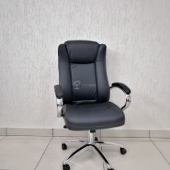 Кресло Barneo K-45 для руководителя (черная экокожа) в Надыме - nadym.mebel24.online | фото 1