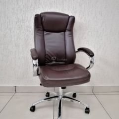 Кресло Barneo K-45 для руководителя (коричневая экокожа) в Надыме - nadym.mebel24.online | фото 1