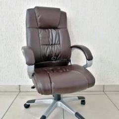 Кресло Barneo K-6 для руководителя (коричневая экокожа) в Надыме - nadym.mebel24.online | фото 1
