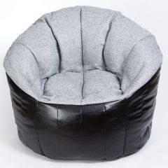Кресло бескаркасное Релакс Люкс (Серый/Черный) в Надыме - nadym.mebel24.online | фото