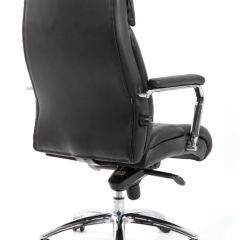 Кресло BRABIX PREMIUM "Phaeton EX-502" (кожа с компаньоном, хром, черное) 530882 в Надыме - nadym.mebel24.online | фото 4