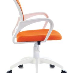 Кресло BRABIX "Fly MG-396W", пластик белый, сетка, оранжевое, 532401, MG-396W_532401 в Надыме - nadym.mebel24.online | фото 3