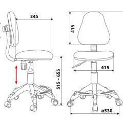 Кресло детское Бюрократ KD-4-F/PENCIL-GN зеленый карандаши в Надыме - nadym.mebel24.online | фото 3