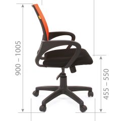 Кресло для оператора CHAIRMAN 696 black (ткань TW-11/сетка TW-01) в Надыме - nadym.mebel24.online | фото 5