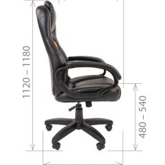 Кресло для руководителя  CHAIRMAN 432 (Экокожа черная) в Надыме - nadym.mebel24.online | фото 5
