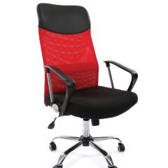 Кресло для руководителя CHAIRMAN 610 N (15-21 черный/сетка красный) в Надыме - nadym.mebel24.online | фото 1