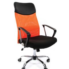 Кресло для руководителя CHAIRMAN 610 N (15-21 черный/сетка оранжевый) в Надыме - nadym.mebel24.online | фото 1