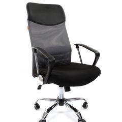 Кресло для руководителя CHAIRMAN 610 N(15-21 черный/сетка серый) в Надыме - nadym.mebel24.online | фото