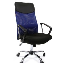 Кресло для руководителя CHAIRMAN 610 N (15-21 черный/сетка синий) в Надыме - nadym.mebel24.online | фото