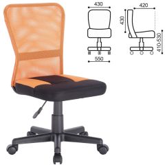 Кресло компактное BRABIX "Smart MG-313" черное/оранжевое, 531844 в Надыме - nadym.mebel24.online | фото 3