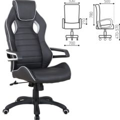 Кресло компьютерное BRABIX "Techno Pro GM-003" (черное/серое, вставки серые) 531814 в Надыме - nadym.mebel24.online | фото 2