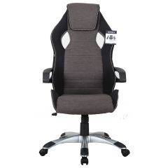 Кресло компьютерное BRABIX Techno GM-002 (ткань) черное/серое, вставки белые (531815) в Надыме - nadym.mebel24.online | фото 3