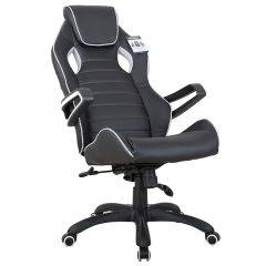 Кресло компьютерное BRABIX Techno Pro GM-003 (экокожа черное/серое, вставки серые) 531814 в Надыме - nadym.mebel24.online | фото 4