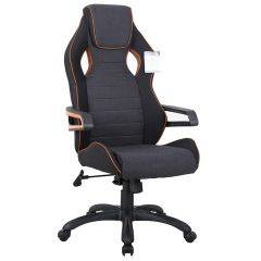 Кресло компьютерное BRABIX Techno Pro GM-003 (ткань черное/серое, вставки оранжевые) 531813 в Надыме - nadym.mebel24.online | фото 1