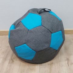 Кресло-мешок Мяч S (Savana Grey-Neo Azure) в Надыме - nadym.mebel24.online | фото