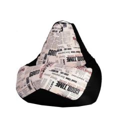 Кресло-мешок XL Газета-Black в Надыме - nadym.mebel24.online | фото