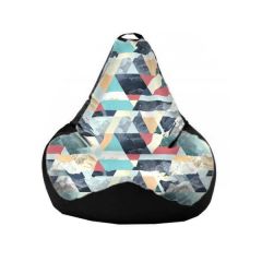 Кресло-мешок XL Snow Aqua-Black в Надыме - nadym.mebel24.online | фото