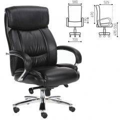 Кресло офисное BRABIX "Direct EX-580" (хром/рециклированная кожа/черное) 531824 в Надыме - nadym.mebel24.online | фото