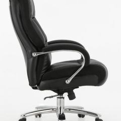 Кресло офисное BRABIX PREMIUM "Bomer HD-007" (рециклированная кожа, хром, черное) 531939 в Надыме - nadym.mebel24.online | фото 3