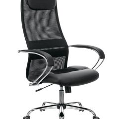 Кресло офисное BRABIX PREMIUM "Stalker EX-608 CH" (хром, ткань-сетка/кожзам, черное) 532091 в Надыме - nadym.mebel24.online | фото 1