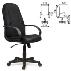 Кресло офисное BRABIX "City EX-512" (кожзам черный, ткань черная) 531407 в Надыме - nadym.mebel24.online | фото 2