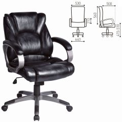 Кресло офисное BRABIX "Eldorado EX-504", экокожа, черное, 530874 в Надыме - nadym.mebel24.online | фото 3