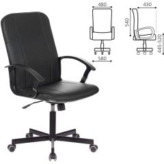 Кресло офисное BRABIX "Simple EX-521" (экокожа, черное) 532103 в Надыме - nadym.mebel24.online | фото 2