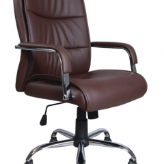 Кресло офисное BRABIX "Space EX-508" (экокожа, хром, коричневое) 531164 в Надыме - nadym.mebel24.online | фото 1