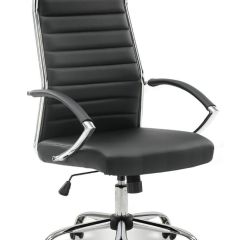 Кресло офисное BRABIX "Style EX-528", экокожа, хром, черное, 531947 в Надыме - nadym.mebel24.online | фото 1