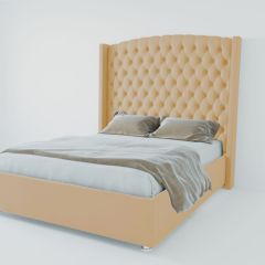 Кровать Берлин ЛЮКС с ПМ 1400 (экокожа бежевая) в Надыме - nadym.mebel24.online | фото